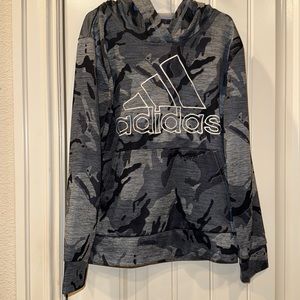 Adidas boys black and grey hoodie size 8/small